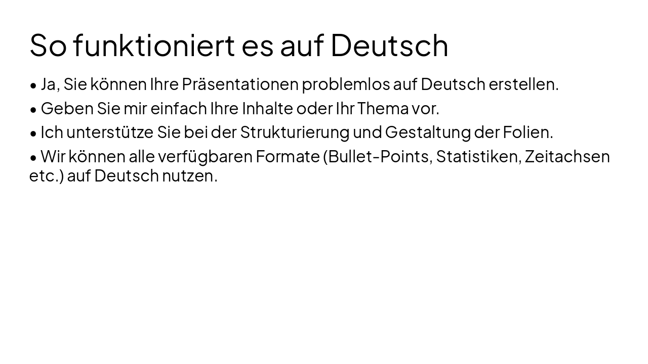 Slide 2 - So funktioniert es auf Deutsch