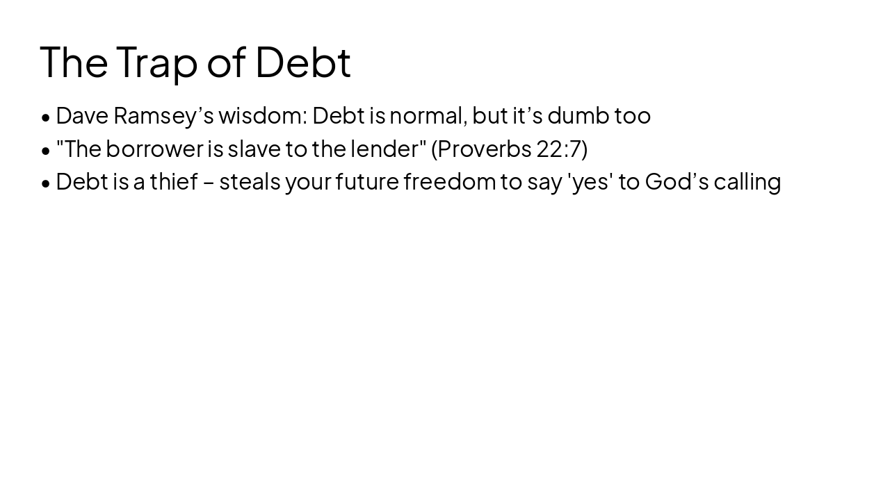 Slide 5 - The Trap of Debt