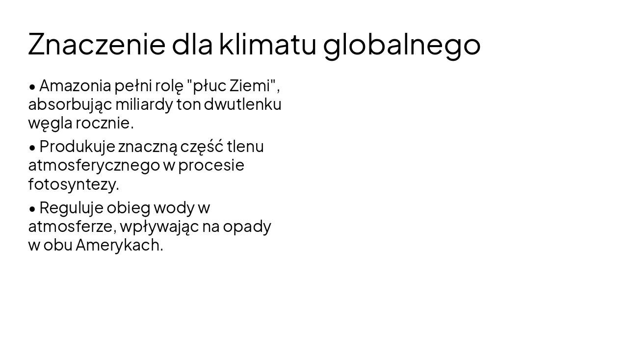 Slide 5 - Znaczenie dla klimatu globalnego