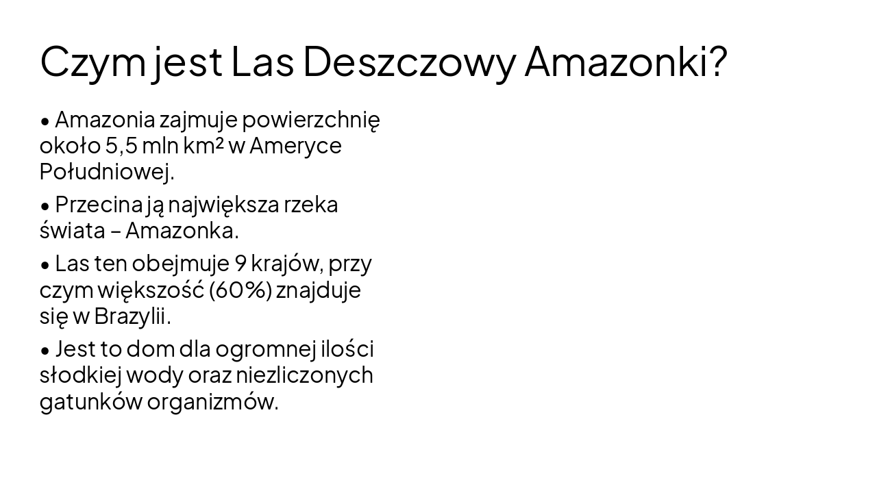 Slide 3 - Czym jest Las Deszczowy Amazonki?