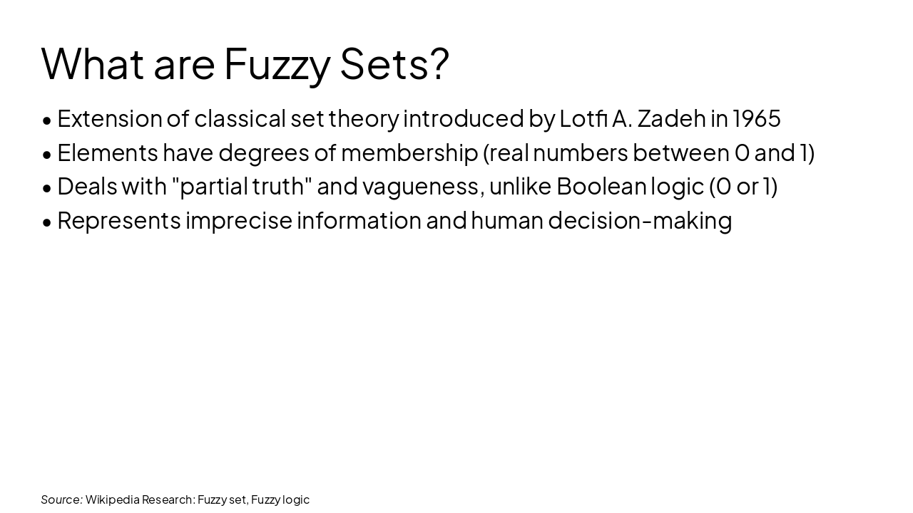 Slide 3 - What are Fuzzy Sets?