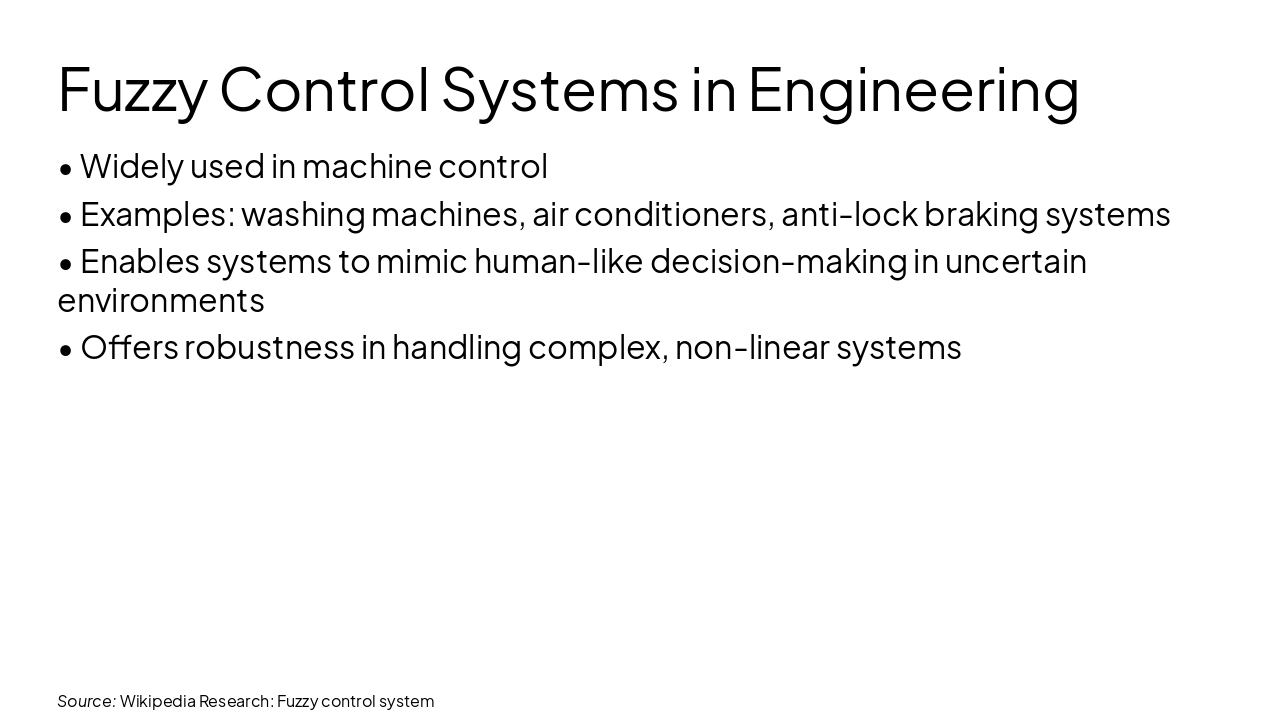 Slide 5 - Fuzzy Control Systems in Engineering