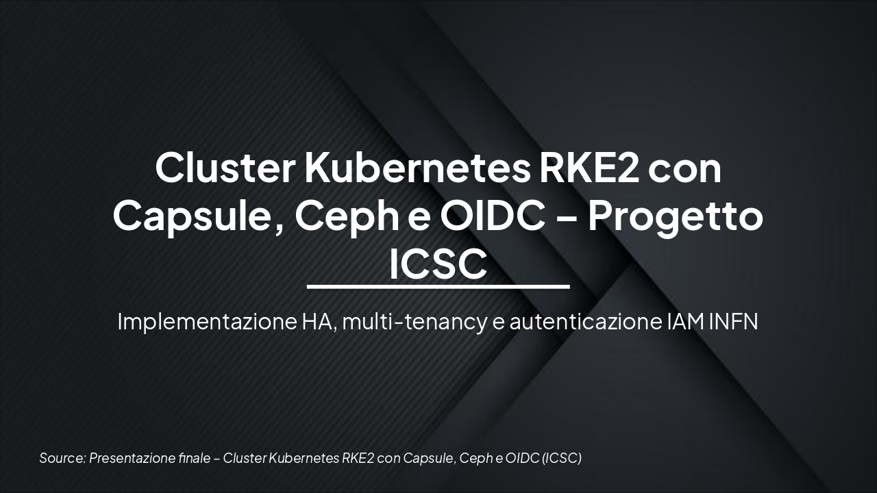 RKE2 K8s Cluster: Capsule, Ceph & OIDC (ICSC)