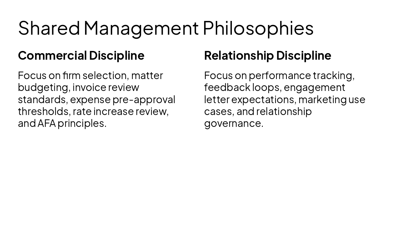 Slide 7 - Shared Management Philosophies