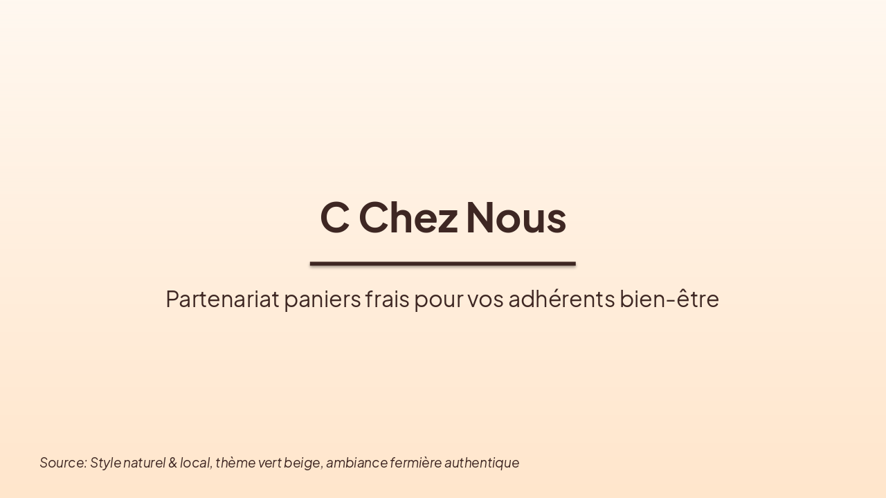 C Chez Nous: Paniers Frais Locaux