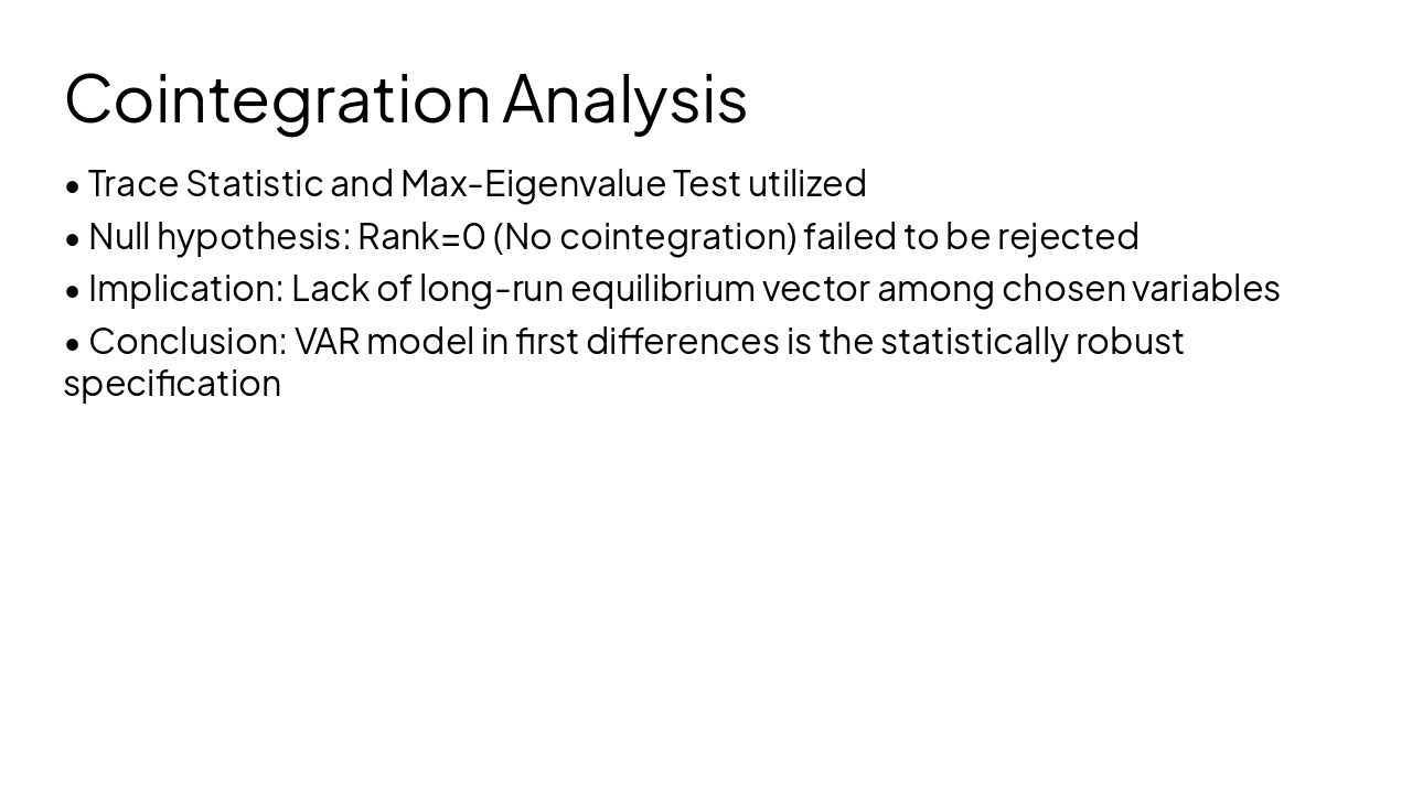 Slide 8 - Cointegration Analysis