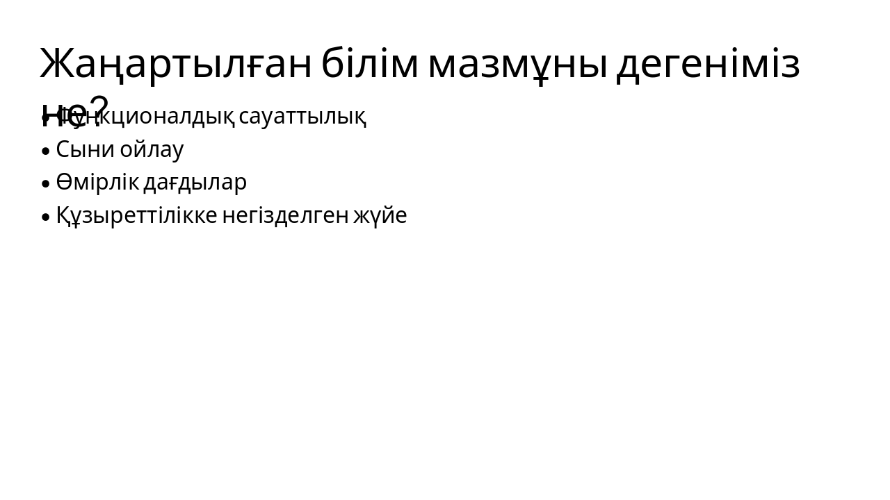 Slide 3 - Жаңартылған білім мазмұны дегеніміз не?