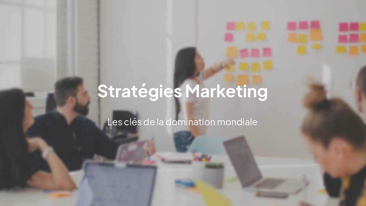 Slide 5 - Stratégies Marketing