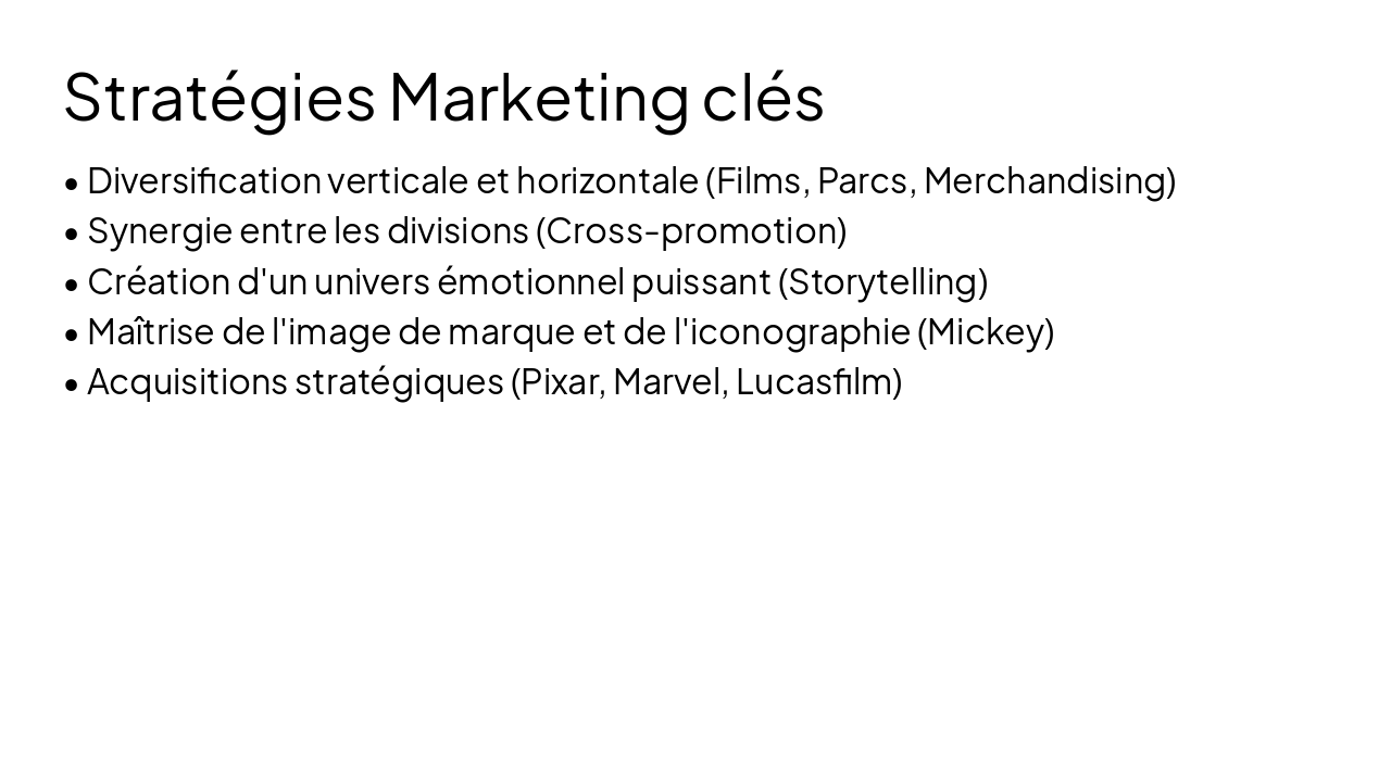 Slide 6 - Stratégies Marketing clés