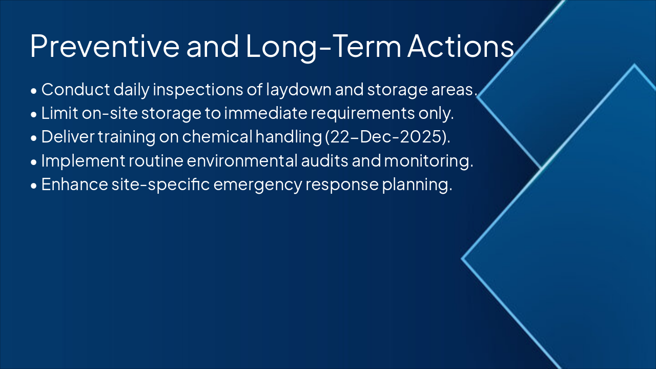 Slide 9 - Preventive and Long-Term Actions