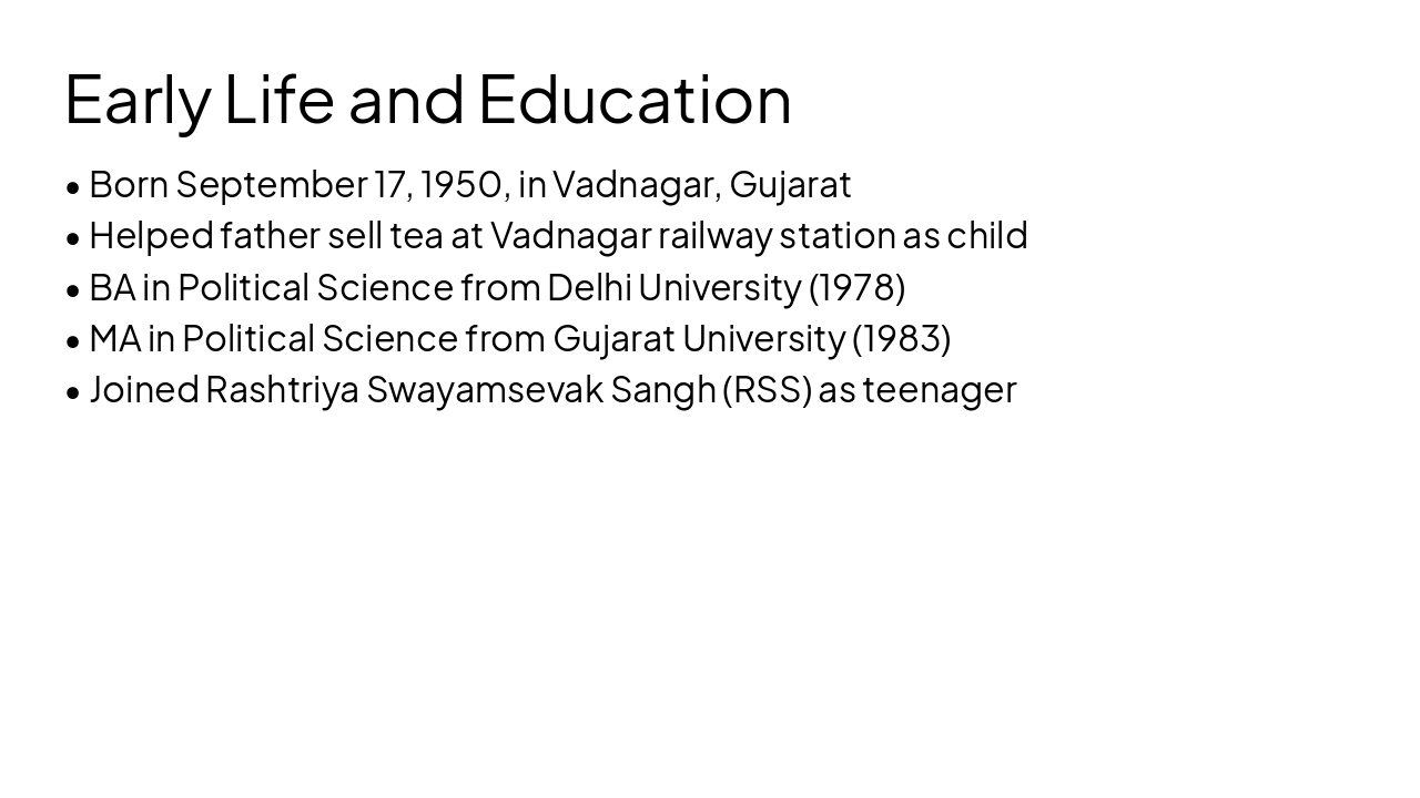 Slide 2 - Early Life and Education