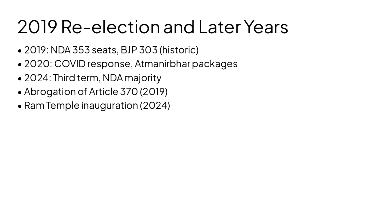 Slide 14 - 2019 Re-election and Later Years