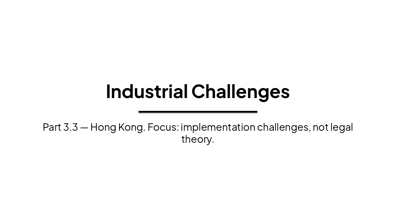 Slide 1 - Industrial Challenges