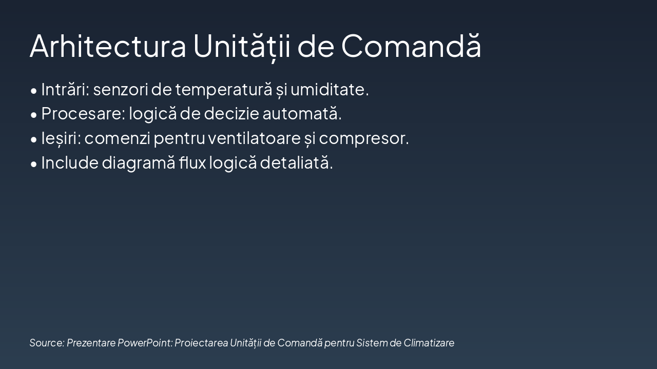 Slide 2 - Arhitectura Unității de Comandă