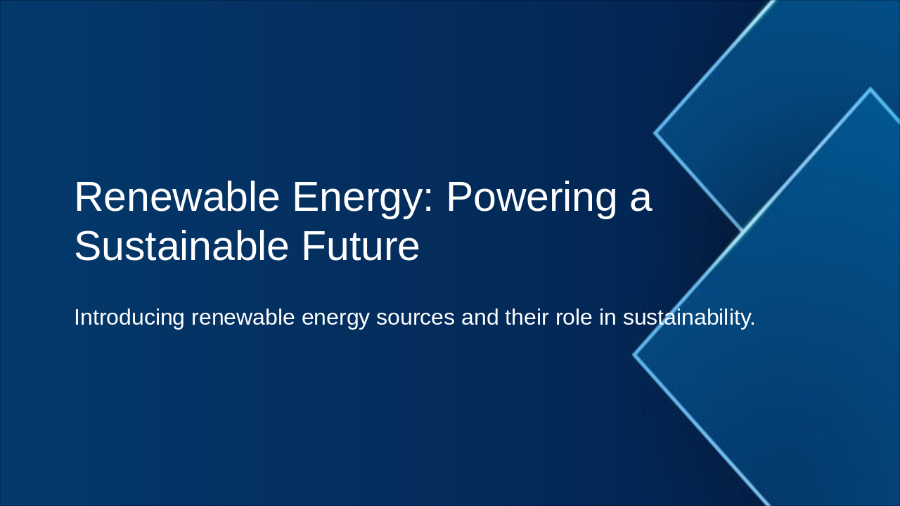 Renewable Energy: Sustainable Power Future