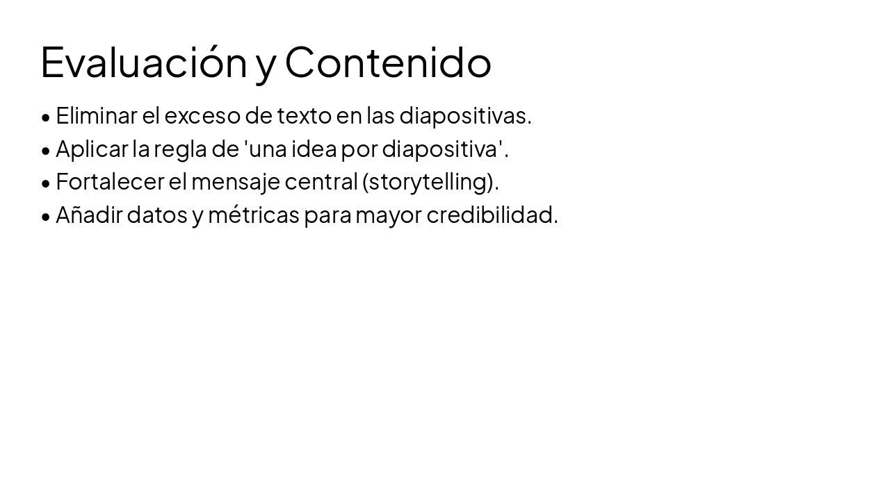 Slide 3 - Evaluación y Contenido