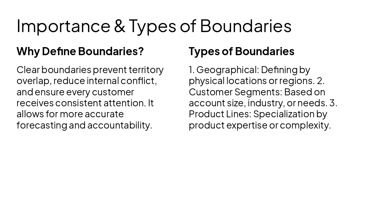 Slide 5 - Importance & Types of Boundaries