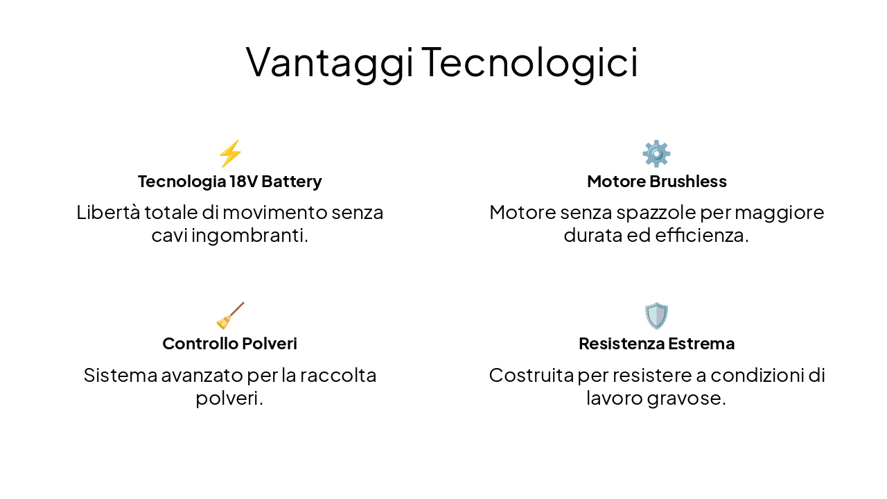 Slide 5 - Vantaggi Tecnologici