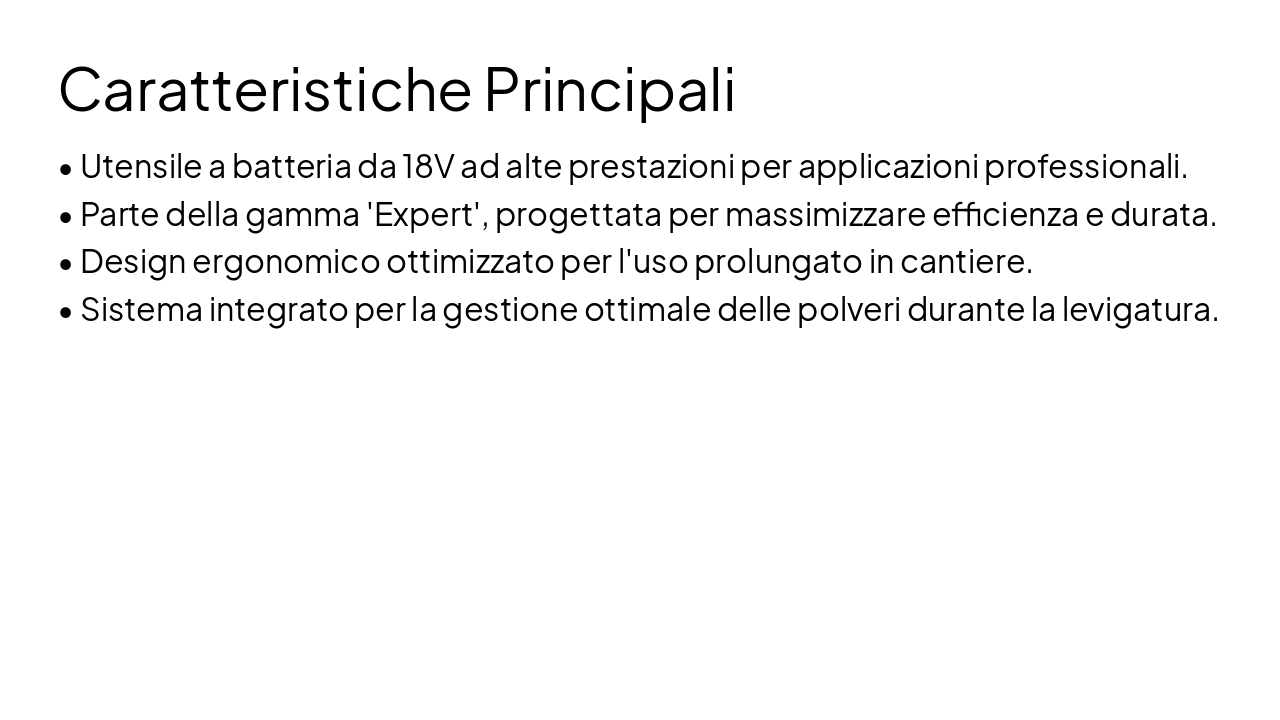 Slide 4 - Caratteristiche Principali