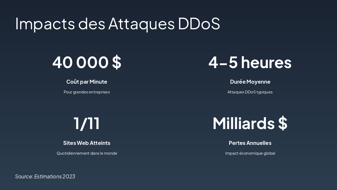 Slide 6 - Impacts des Attaques DDoS