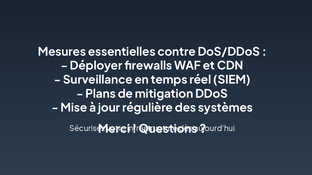 Slide 8 - Conclusion et Protections