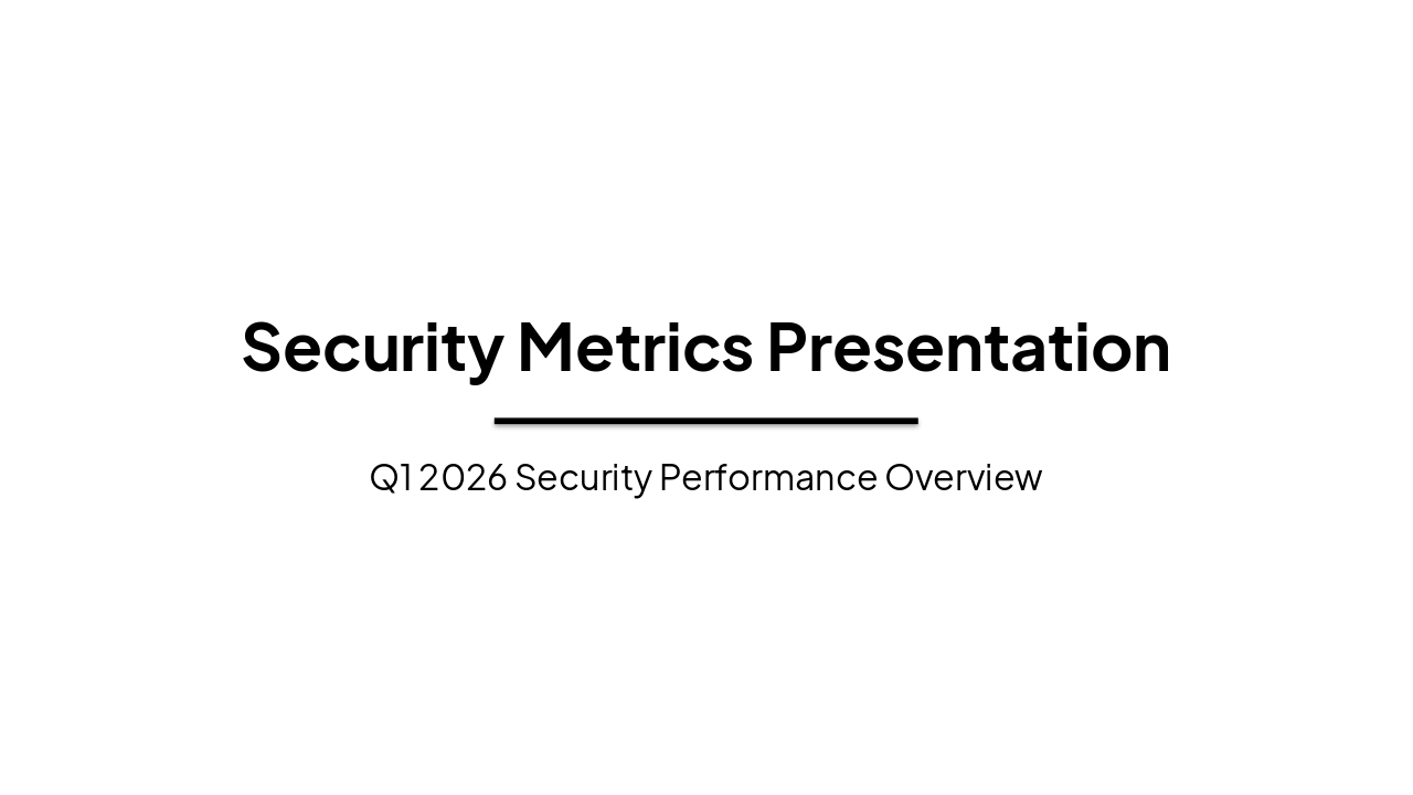 Executive Security Metrics: Q1 2026 Overview