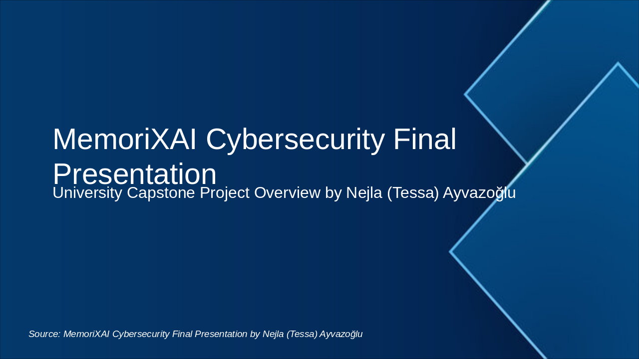 MemoriXAI Cybersecurity Capstone