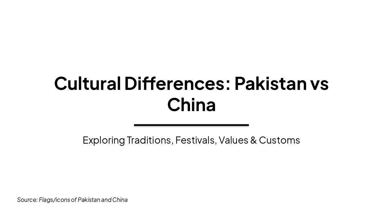Pakistan vs China: Cultural Contrasts