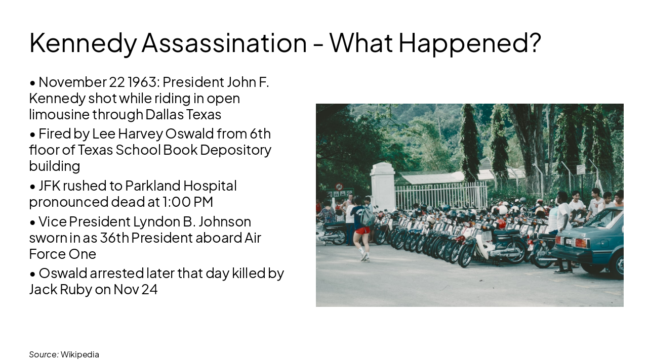 Slide 3 - Kennedy Assassination - What Happened?