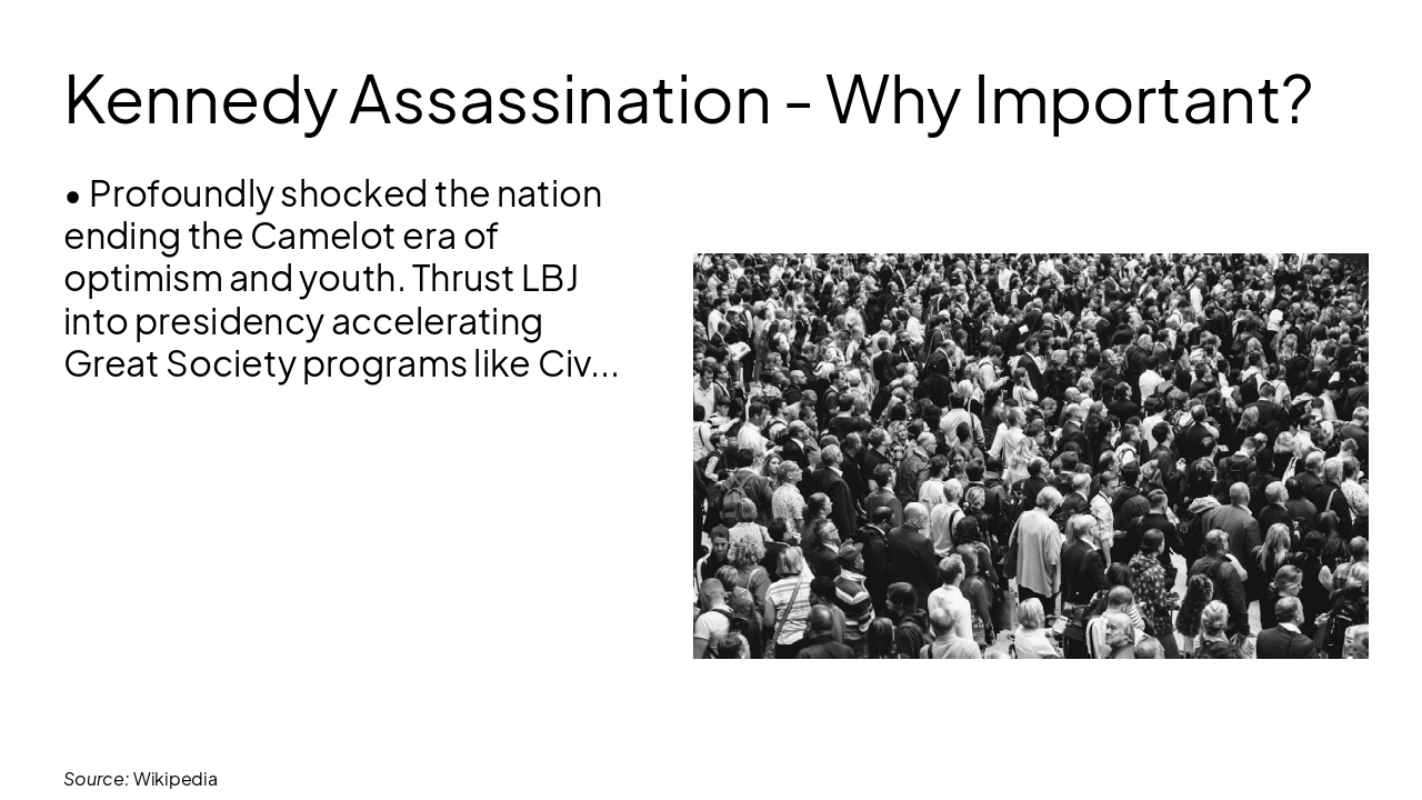 Slide 4 - Kennedy Assassination - Why Important?