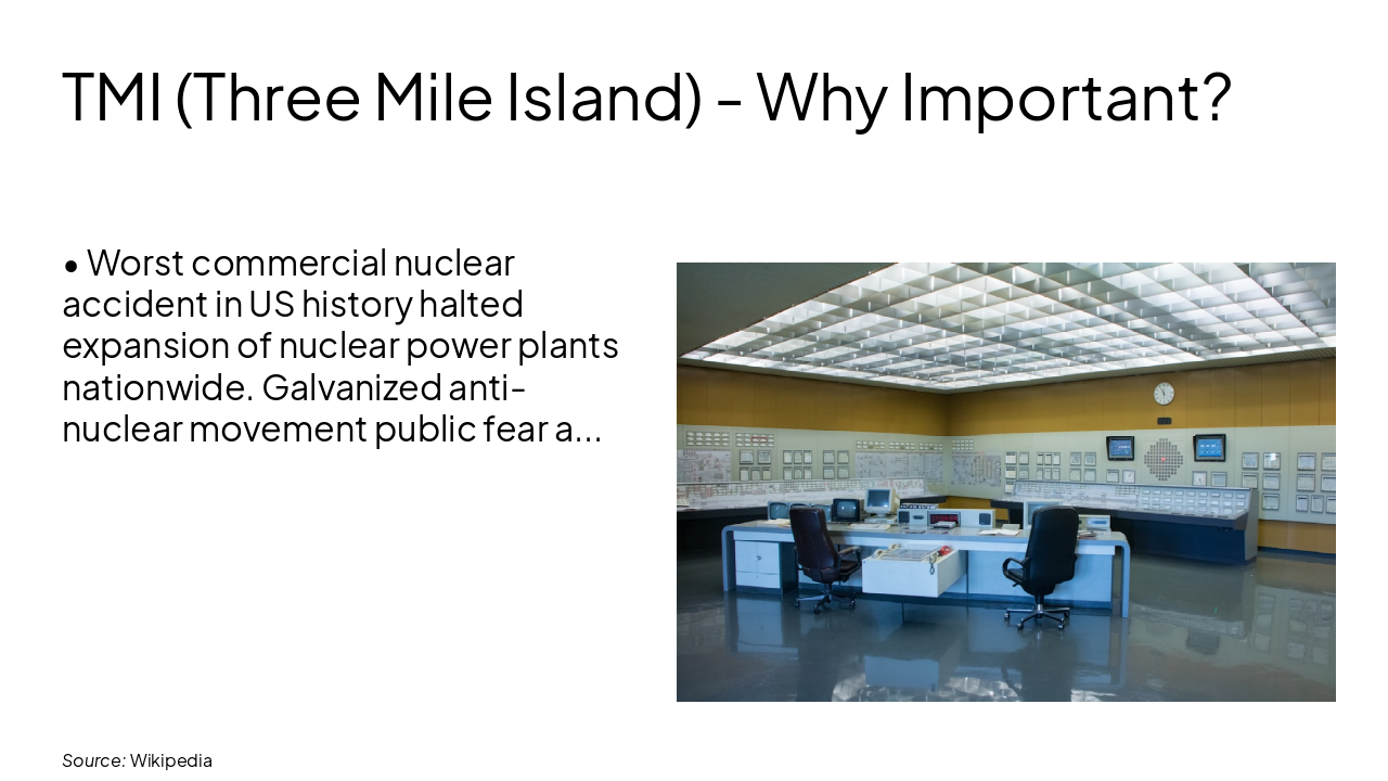 Slide 15 - TMI (Three Mile Island) - Why Important?