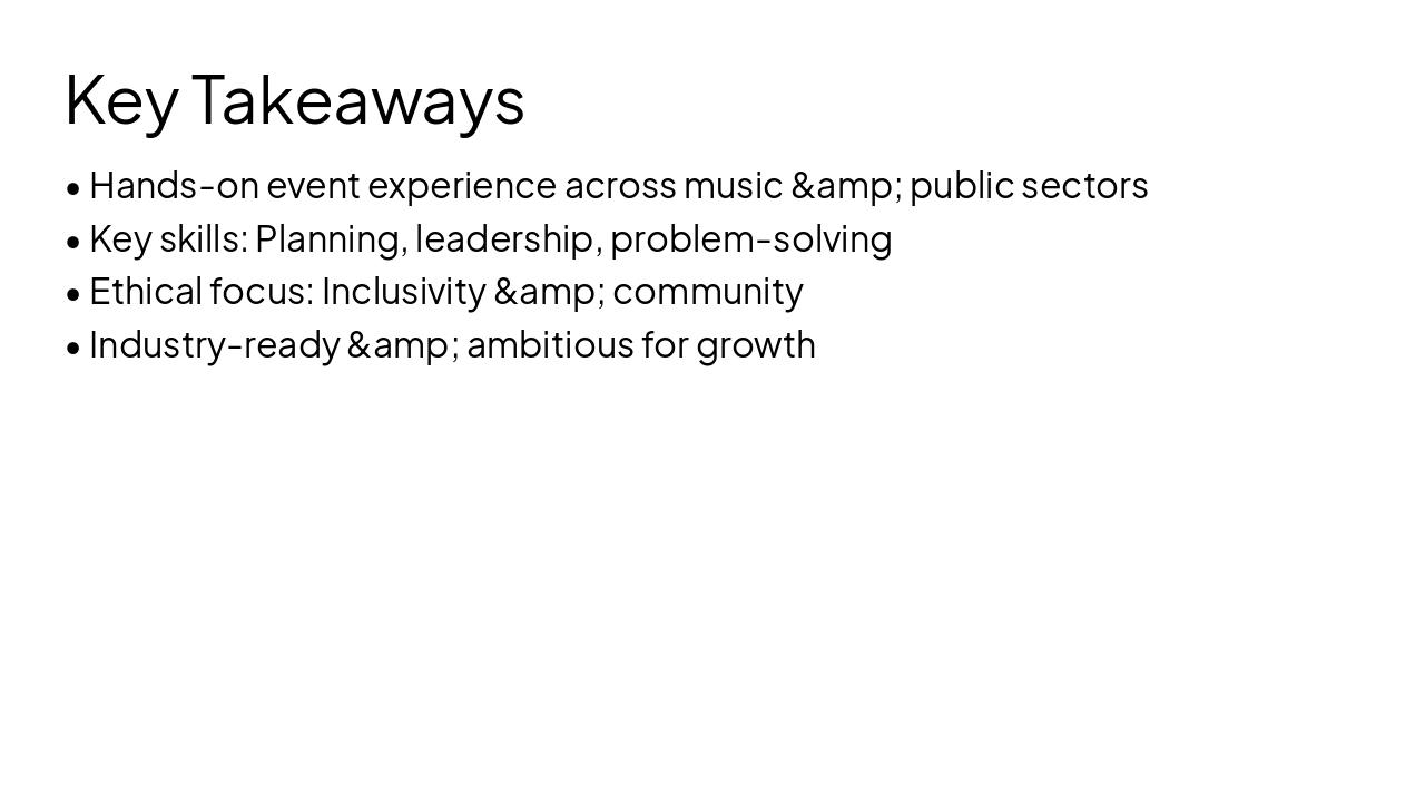 Slide 11 - Key Takeaways