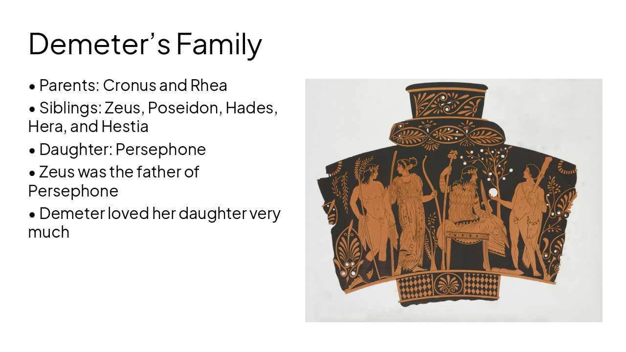 Slide 3 - Demeter’s Family