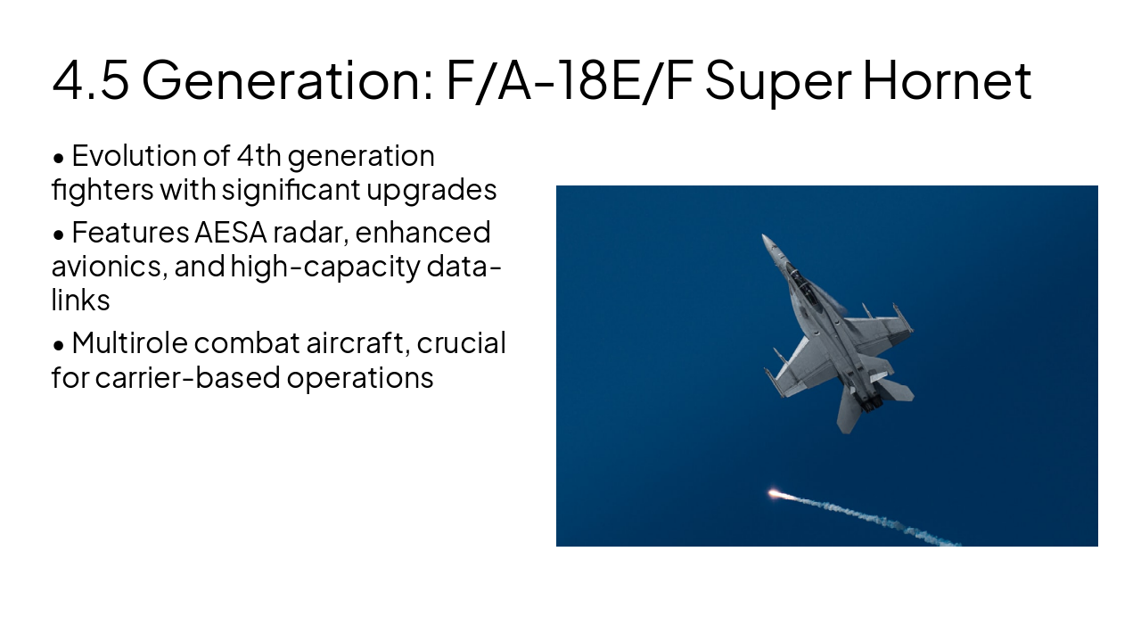 Slide 12 - 4.5 Generation: F/A-18E/F Super Hornet