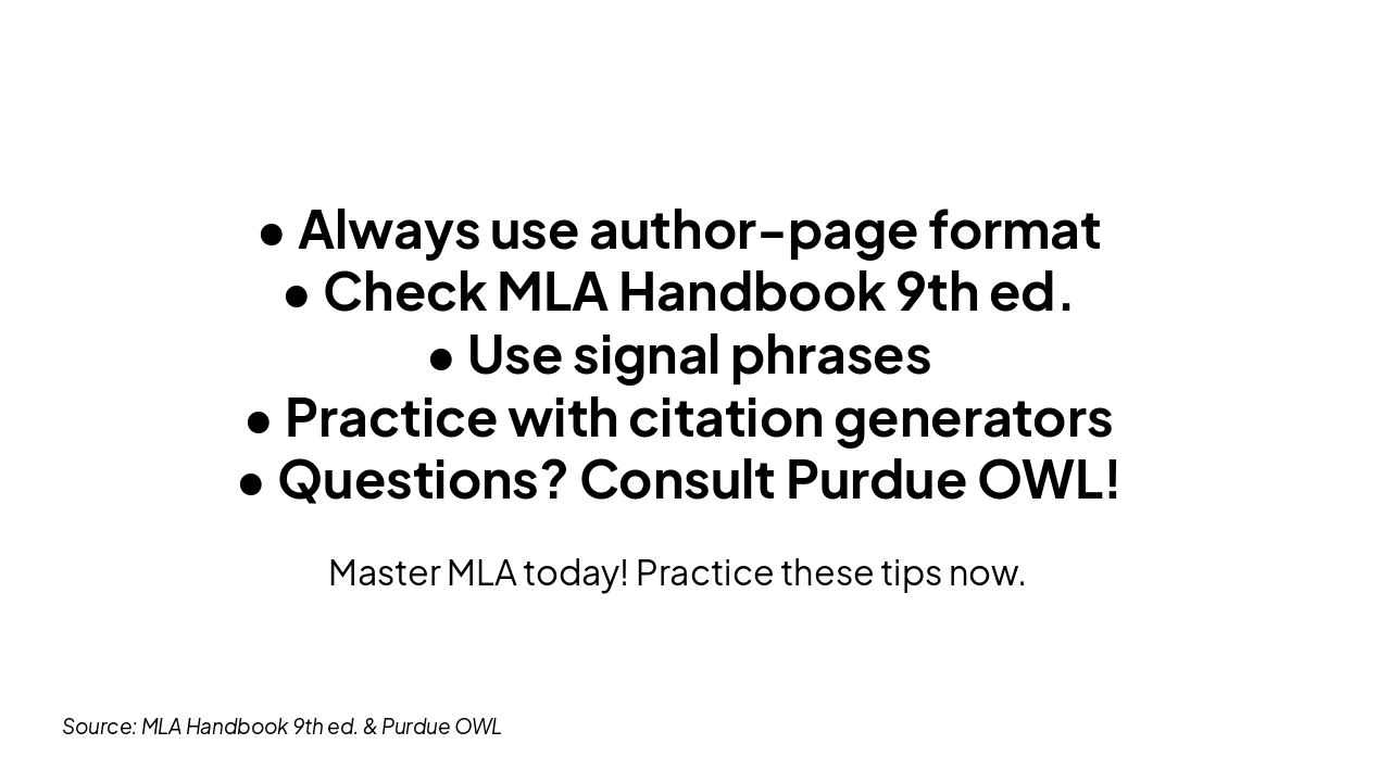 Slide 12 - Summary & Quick Tips