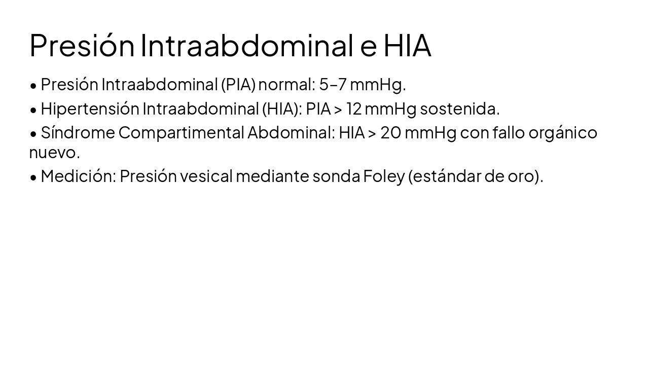 Slide 16 - Presión Intraabdominal e HIA