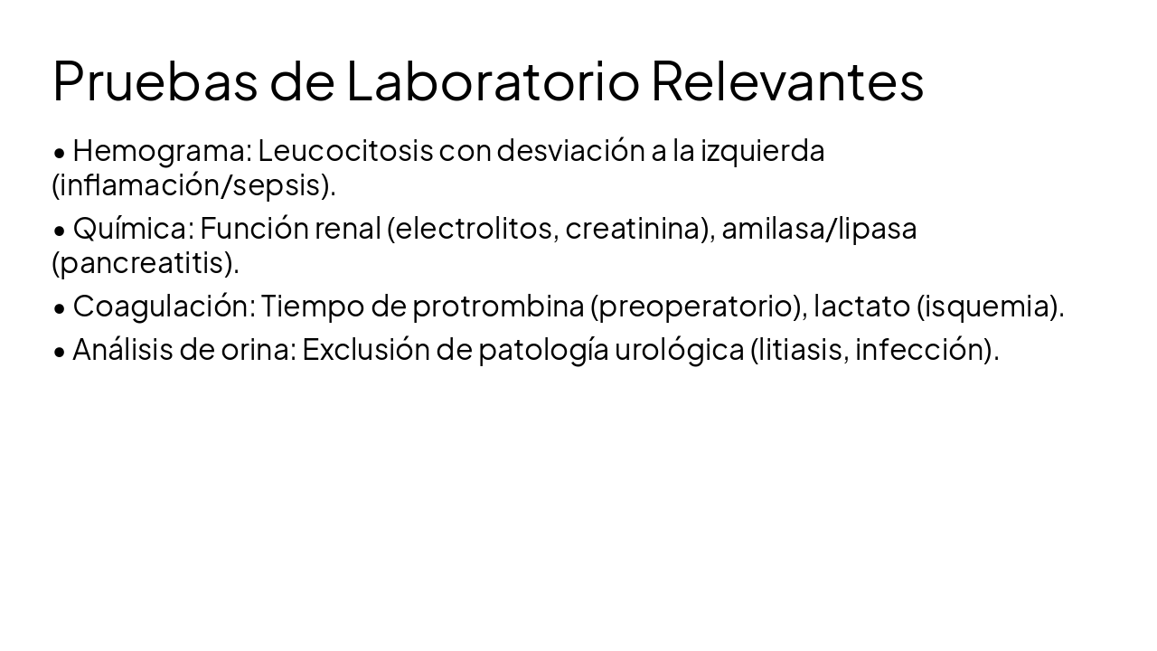 Slide 12 - Pruebas de Laboratorio Relevantes