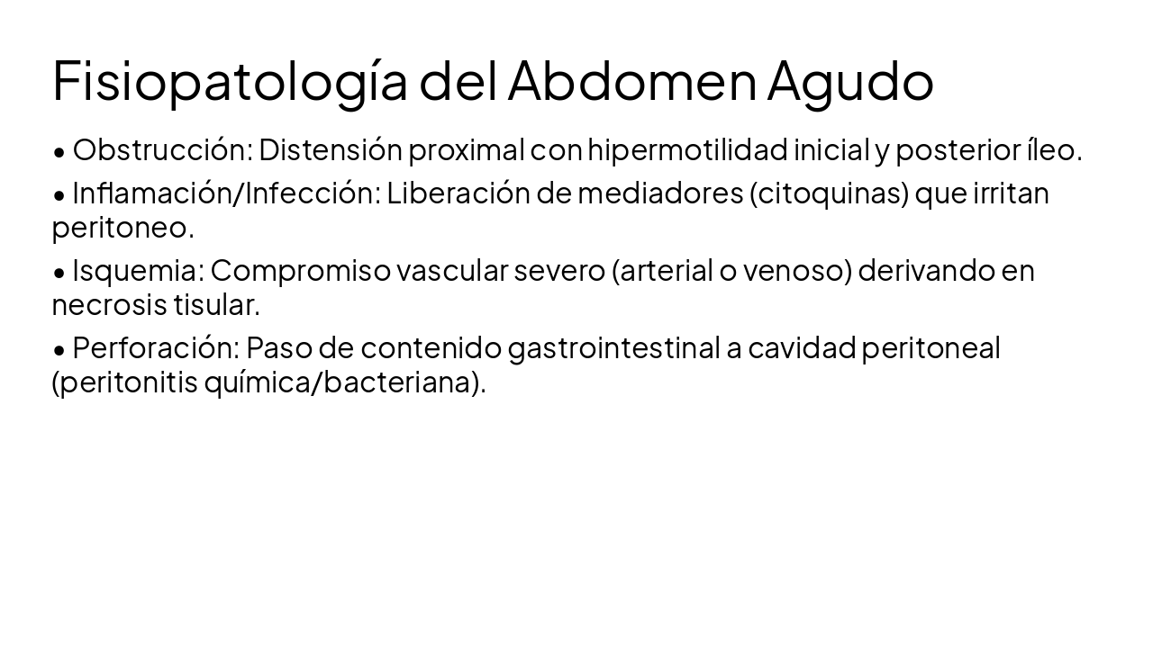 Slide 6 - Fisiopatología del Abdomen Agudo