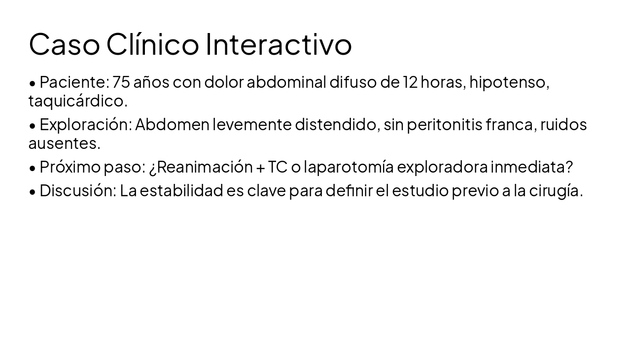 Slide 23 - Caso Clínico Interactivo