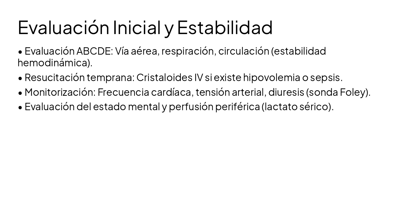 Slide 10 - Evaluación Inicial y Estabilidad