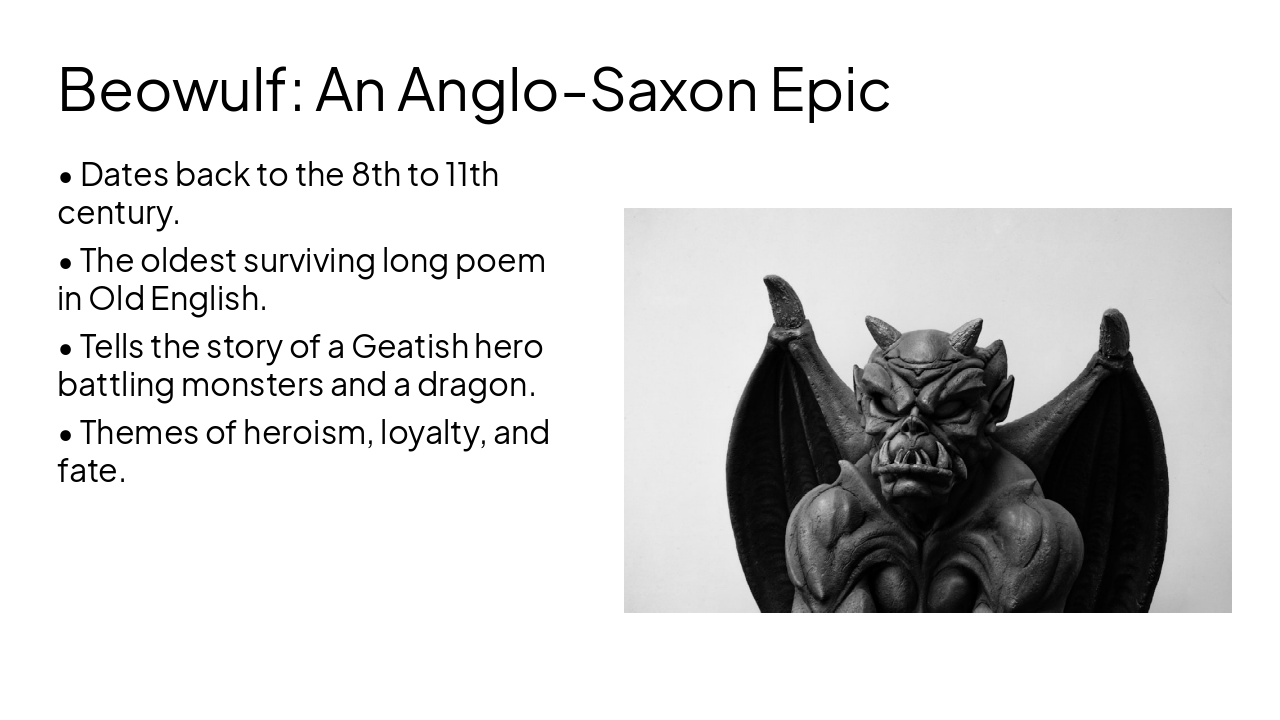 Slide 6 - Beowulf: An Anglo-Saxon Epic
