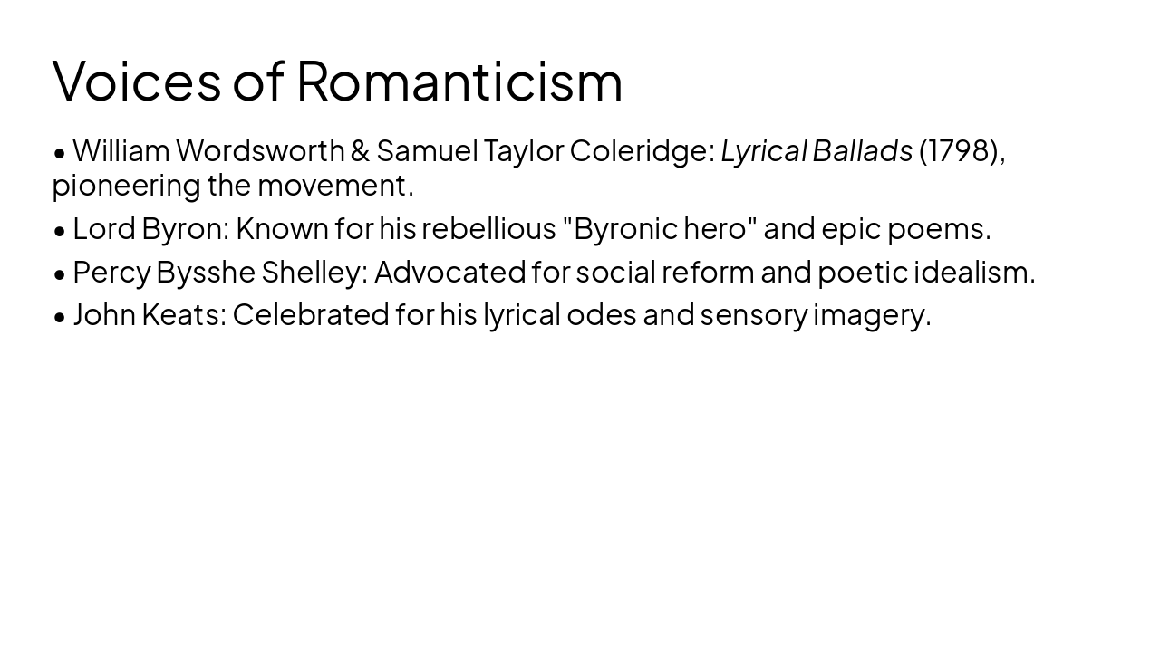 Slide 16 - Voices of Romanticism