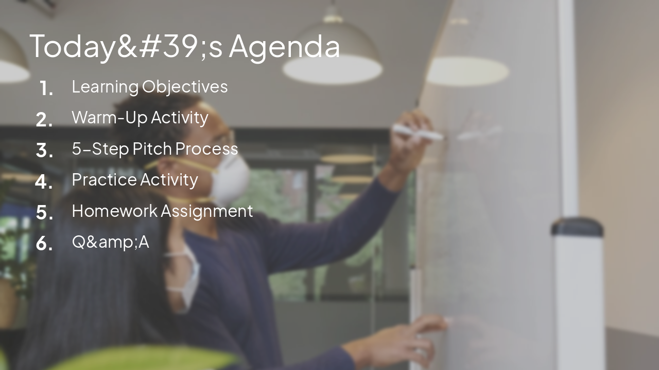 Slide 3 - Today's Agenda