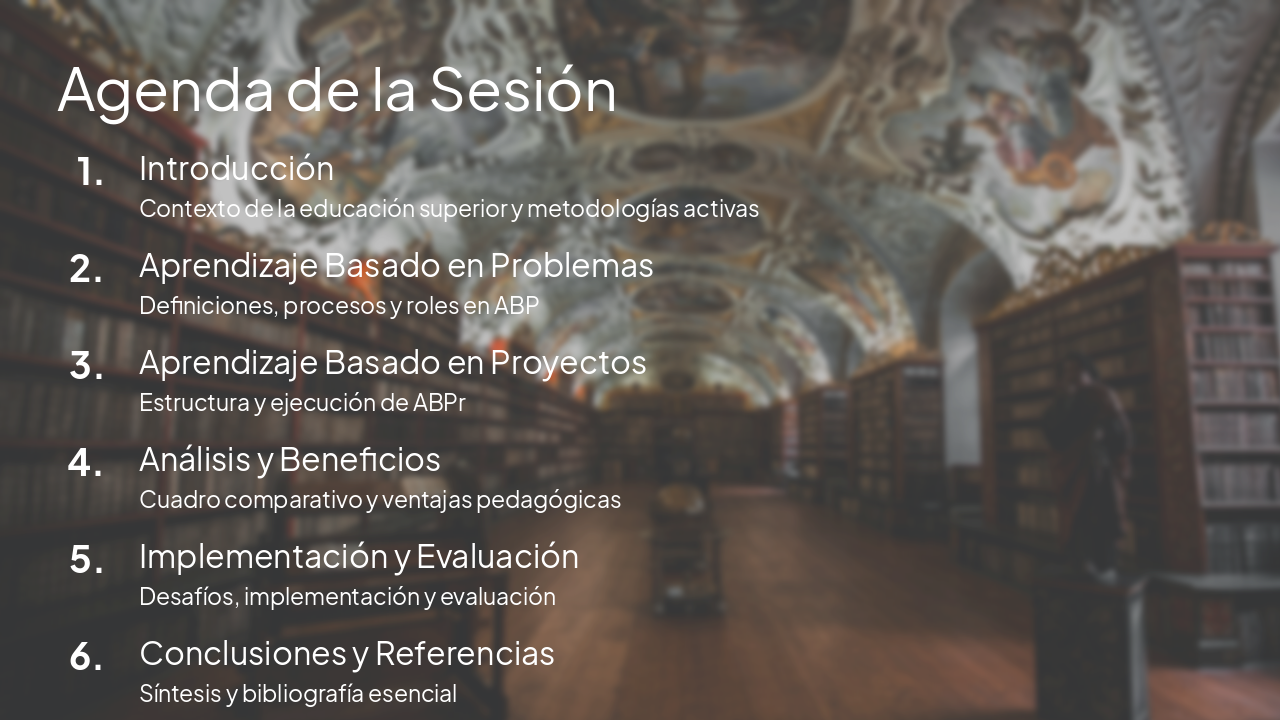 Slide 2 - Agenda de la Sesión