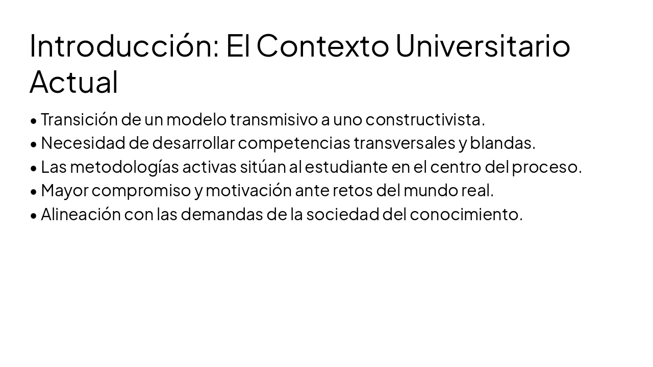 Slide 3 - Introducción: El Contexto Universitario Actual