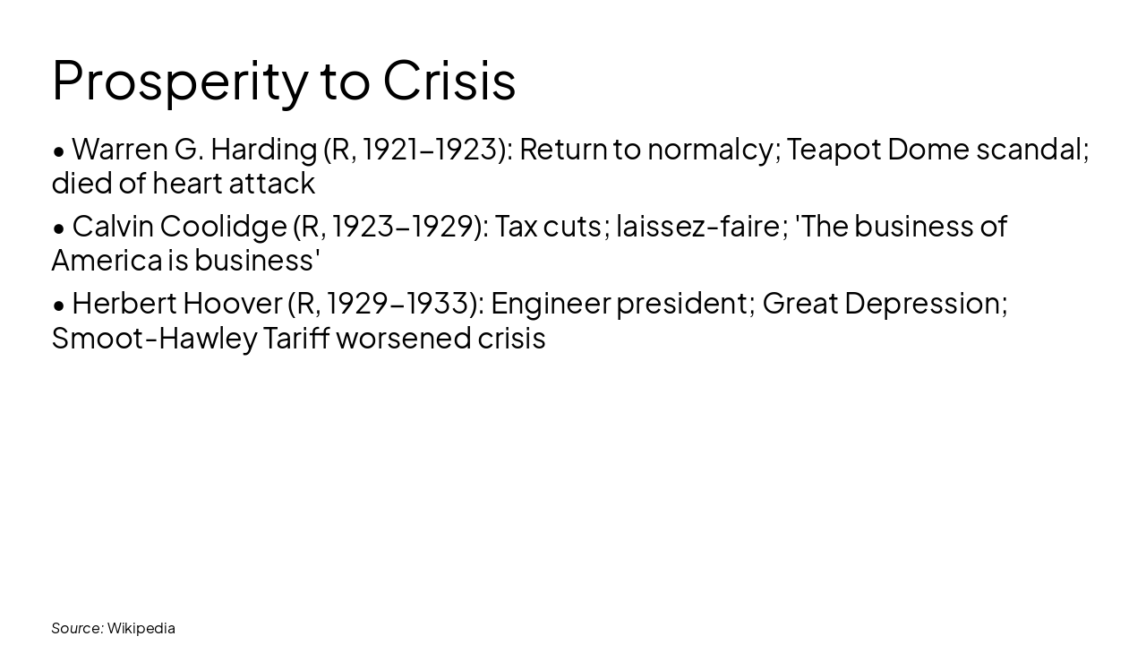 Slide 11 - Prosperity to Crisis