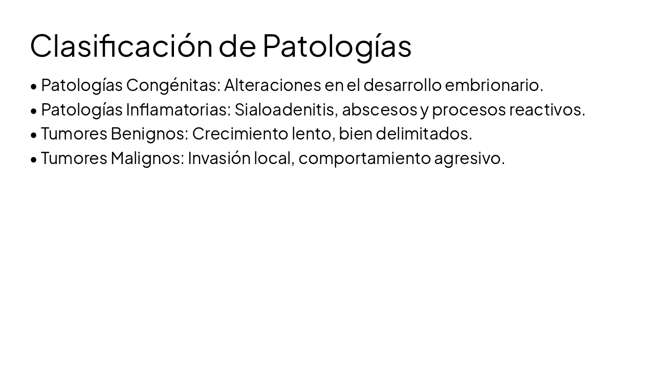 Slide 8 - Clasificación de Patologías