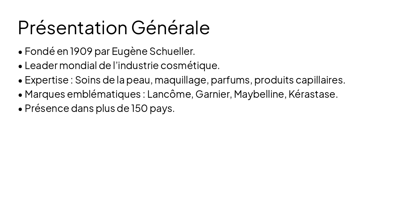 Slide 4 - Présentation Générale