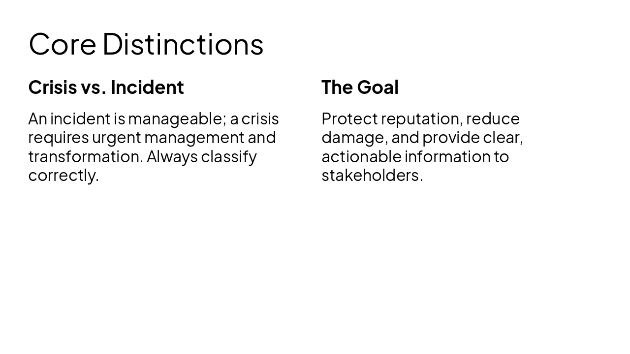 Slide 9 - Core Distinctions