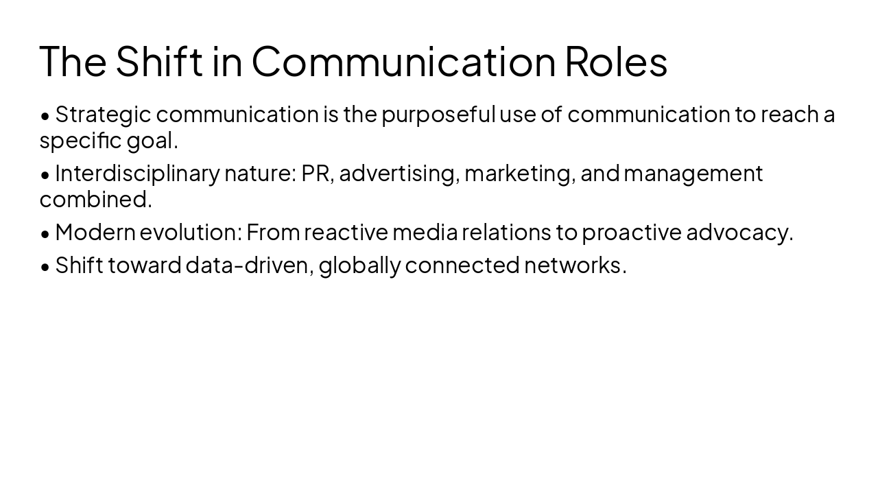 Slide 4 - The Shift in Communication Roles